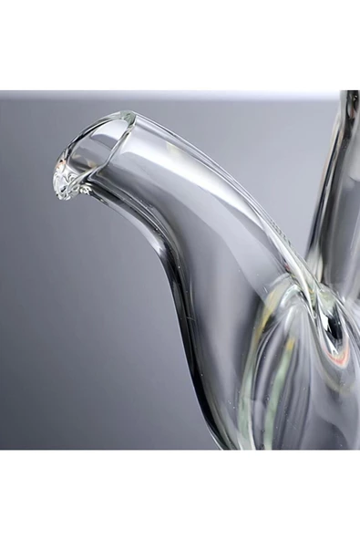 Yenigeldi 1 Adet Renkli Saplı Metal Kapaklı Ölçülü Cam Sirkelik, Yağlık 900 ml - 5