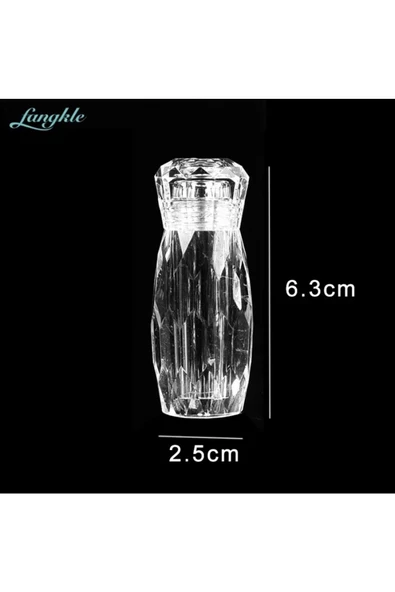 Yenigeldi 2 Adet Akrilik Makyaj Parfüm Nemlendirici Doldurulabilir Losyon Şişesi Boncuk Saklama - 2