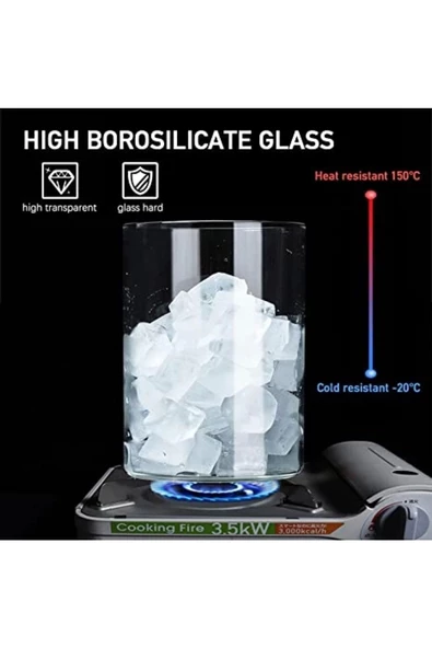 Yenigeldi 2 Adet Bambu Kapaklı Hava Geçirmez Kapaklı Borosilikat Isıya Dayanıklı Cam Kavanoz (250 ML) - 5