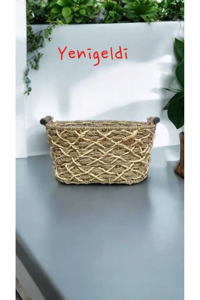 Yenigeldi 1 AdetSaplı Hasır Boş Hediye Sepeti Hediyeler, İkramlar yen2400031