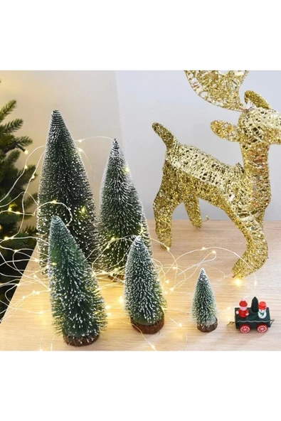 Yenigeldi 1adet 10 Cm Yılbaşı Çam Ağacı, Masa Çam Ağacı, Mini Dekaratif Çam Ağacı - 2