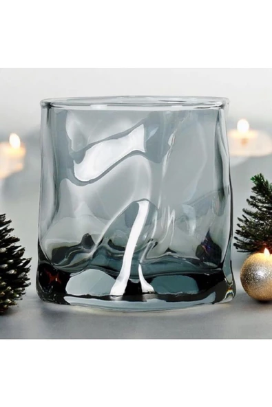 Yenigeldi 2 Adet İskandinav Tarzı Bükülme Desenli Kurşunsuz Kalınlaştırılmış Cam Viski, Kokteyl, Bourbon Sunum