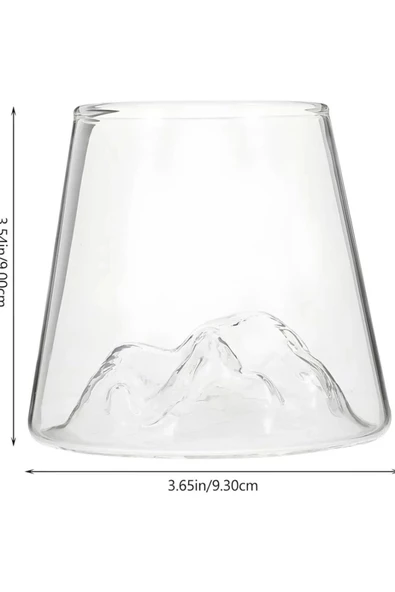 Yenigeldi 1 Adet Dağ Şeklinde Viski, Şarap, Kokteyl, Bourbon, Sunum Bardağı