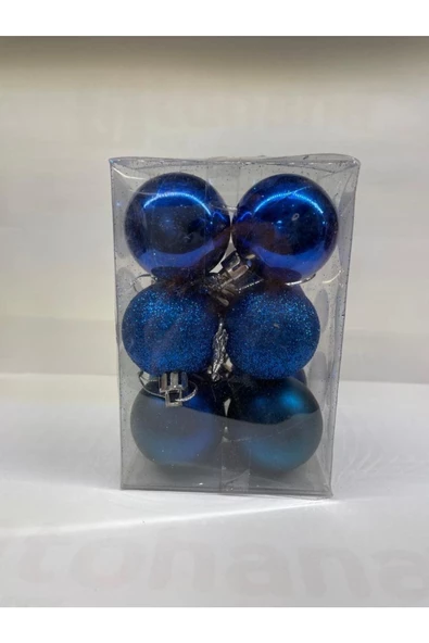 Yenigeldi 12'li 6cm. Çam Ağacı Süsü, Yılbaşı Süsü ürün görseli 1