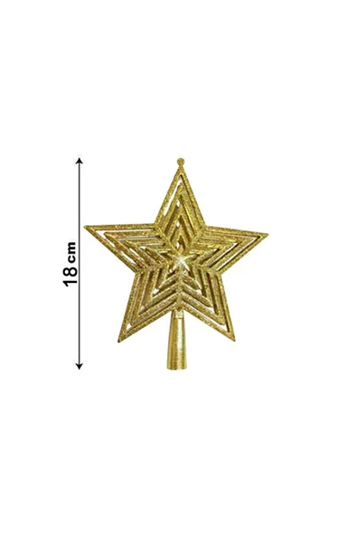 Yenigeldi 2 Adet Yılbaşı Tepe Yıldızı Yılbaşı Süsü Dekorasyon t552 - 3