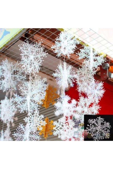 Yenigeldi 3’lü Kar Tanesi Simli Yılbaşı Süsü, Simli Kar Tanesi - Resim 2