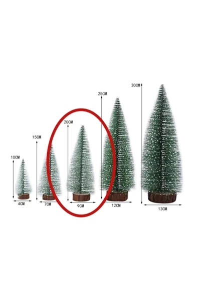 Yenigeldi (L) Yılbaşı Masa Çam Ağacı, 20 Cm Simli Çam Ağacı, Masa Dekorasyon, Süslü Minik Çam Ağacı(ORTA BOY) - Resim 3