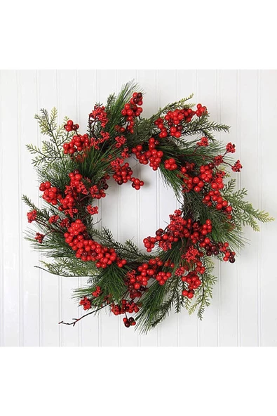 Yenigeldi El Yapımı Kokina Red Berry Yılbaşı Süs , Ev Parti Kış Noel Yılbaşı Süsü - Resim 3