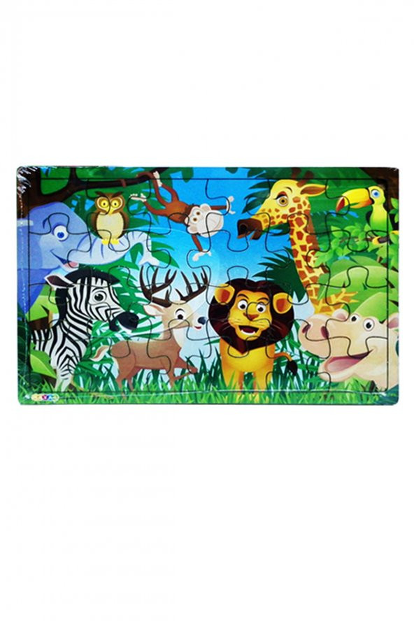 Yeni 4 Adet 24 Parçalı Ahşap Puzzle Yapboz Seti, Çiftliğim, Okyanus Canl., Vahşi Hayv., Çiftliğim 2 - 3