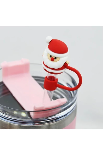 Yenigeldi 4 Adet Stanley Yılbaşı Pipet Kapağı Yılbaşı Süsü - 3