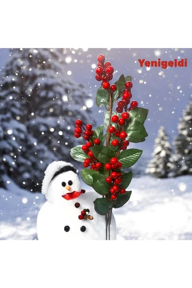 Yenigeldi Yılbaşı Kokina Dallar Noel Ağacı Dekorasyonu Için Yılbaşı Red Berry Yeni Yıl Süsleri T1131 ürün görseli 1