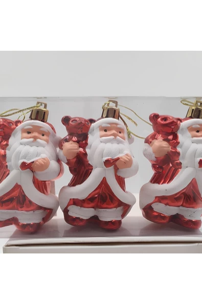 Yenigeldi 3 Adet Hediye Getiren Noel Baba Çam Ağacı Süsü Parti Doğum Günü Yılbaşı Ağacı Süslemeleri - Resim 3