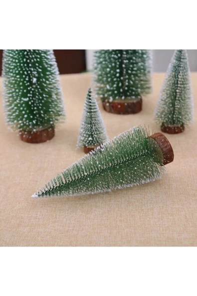Yenigeldi (S) Yılbaşı Masa Çam Ağacı, 15 Cm Simli Çam Ağacı, Masa Dekorasyon, Süslü Minik Çam Ağacı(KÜÇÜK BOY) - Resim 4