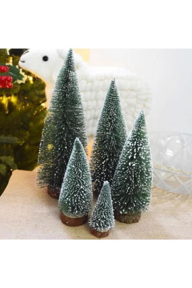 Yenigeldi (S) Yılbaşı Masa Çam Ağacı, 15 Cm Simli Çam Ağacı, Masa Dekorasyon, Süslü Minik Çam Ağacı(KÜÇÜK BOY) ürün görseli