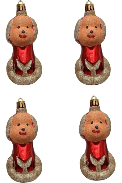 Yenigeldi 2 Adet  Sevim Köpek Yılbaşı Süsü Ağaç Süsü Parti Doğum Günü ürün görseli 1