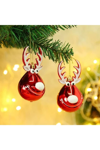 Yenigeldi 1 adet Ren Geyiği Yılbaşı Ağaç Süsü Parti Doğumgünü Süslemeleri - 3