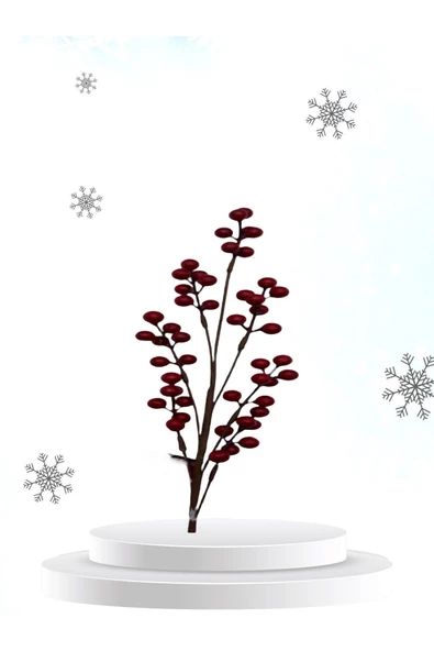 Yenigeldi 1 Adet 70 cm Büyük Boy El Yapımı Uğur Kokina Red Berry Yılbaşı Süsü Süs t1151 - Resim 2