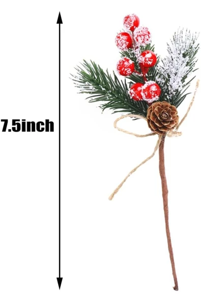 Yenigeldi 4 Adet Kozalaklı Kokina Yılbaşı Süsü - Resim 2