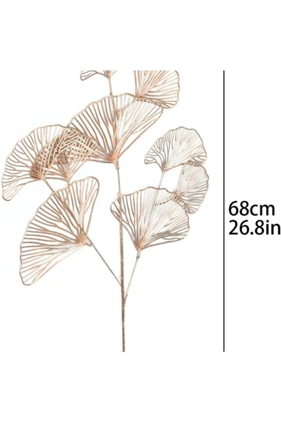 Yenigeldi 65 Cm Yılbaşı Süsü Yapay Altın Sahte Süs Kayısı Yaprakları Ev Bahçe Partisi Otel Düğün Dekor - 3