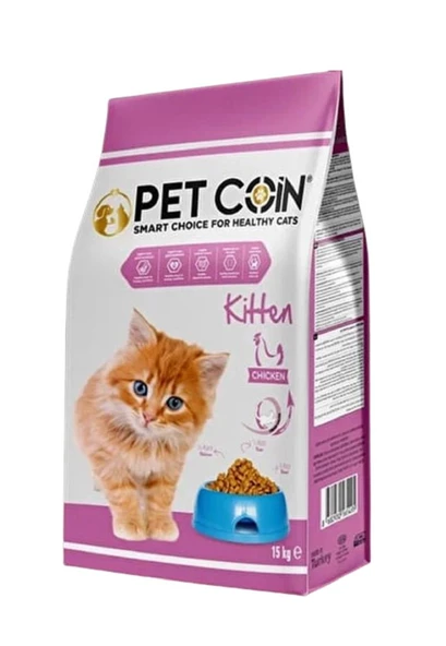 Petcoin Tavuk Etli Yavru Kedi Maması 15 Kg