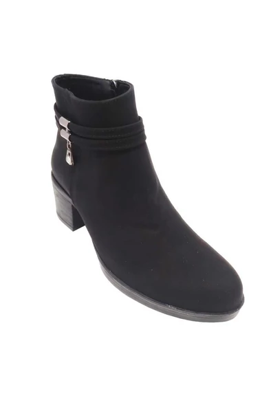 Sdf 303-24 Deri Kalın Topuklu Fermuarlı Kadın Bot ürün görseli