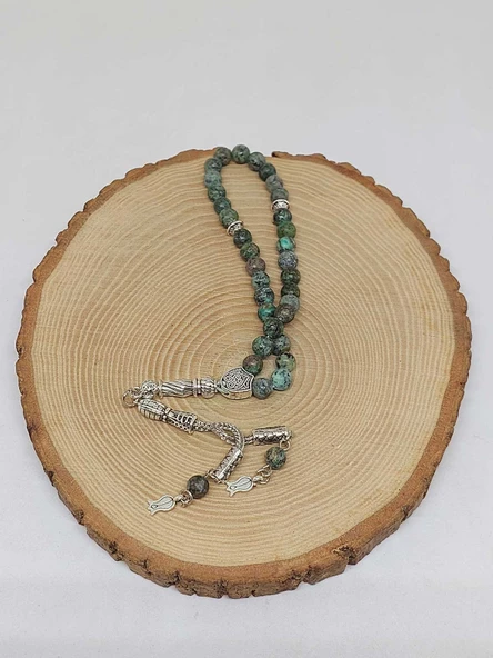 Afrika Turkuazı Taşı Royal Quality 33lük Tesbih 6mm (3874) - Resim 4