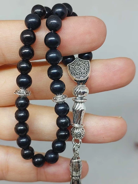 Shungite (Şungit) Taşı 33lük Tesbih 6mm (23175) - Resim 2