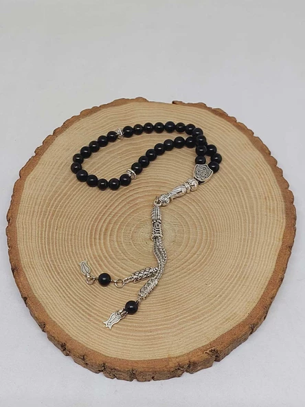 Shungite (Şungit) Taşı 33lük Tesbih 6mm (23175) - Resim 4