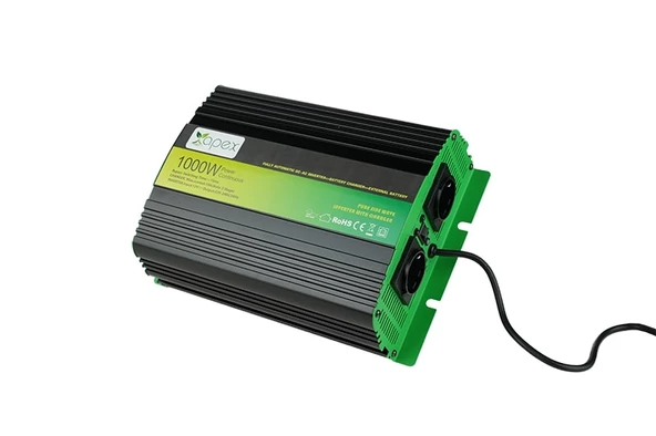 NPS1000-12 Apex 1000W Şarjlı Tam Sinüs İnverter 12V - 7