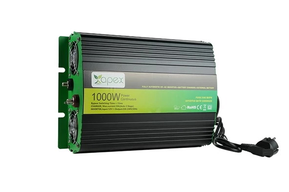 NPS1000-12 Apex 1000W Şarjlı Tam Sinüs İnverter 12V - 3