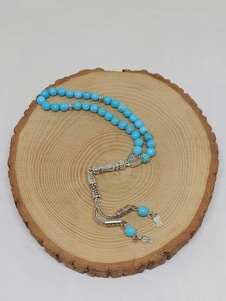 Turkuaz Taşı 33lük Tesbih 6mm (54350) - Resim 4