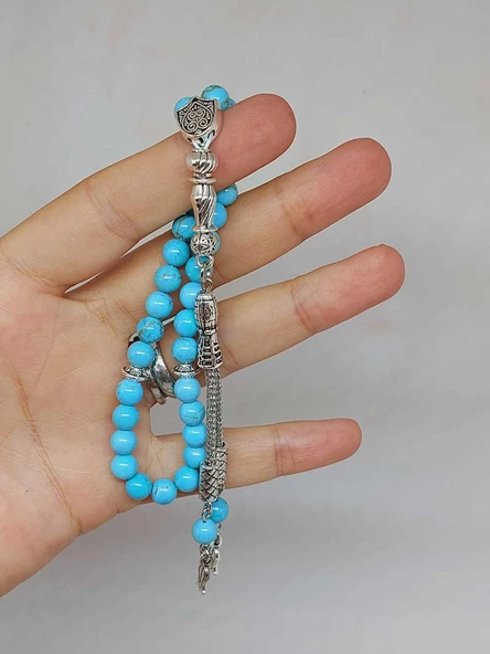 Turkuaz Taşı 33lük Tesbih 6mm (54350) - Resim 5