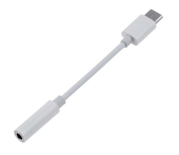 Ayex TYPE-C İçin 3.5mm Kulaklık ve Mikrofon Adaptörü Beyaz