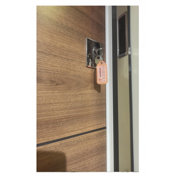 TEZ-1650 Beyaz Statik Kasalı Düz Model Daire Kapısı, Çelik Kapı, Villa Kapısı - 4