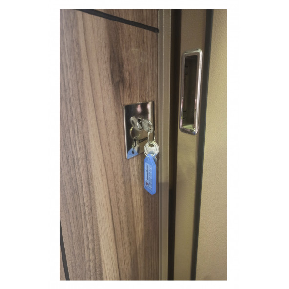 TEZ-1650 Beyaz Statik Kasalı Düz Model Daire Kapısı, Çelik Kapı, Villa Kapısı - 5