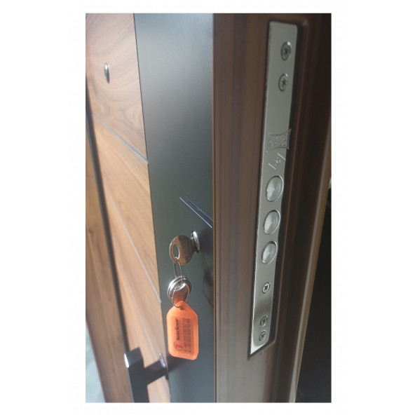 3553 Ahşap Kaplama Kasa Düz Model Daire Kapısı, Çelik Kapı, Villa Kapısı - 2