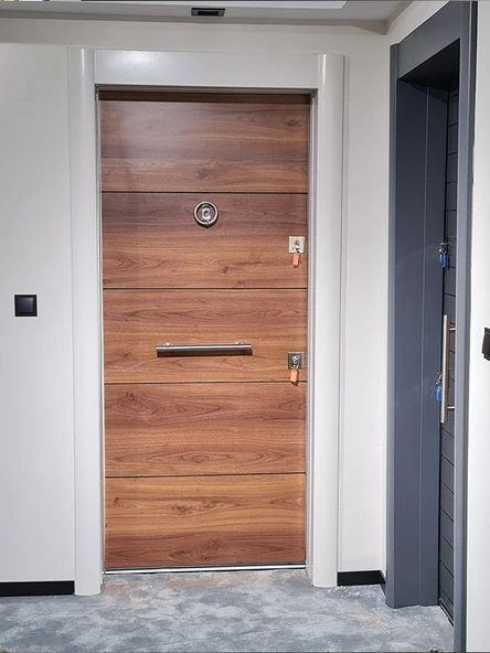 TEZ-1650 Beyaz Statik Kasalı Düz Model Daire Kapısı, Çelik Kapı, Villa Kapısı