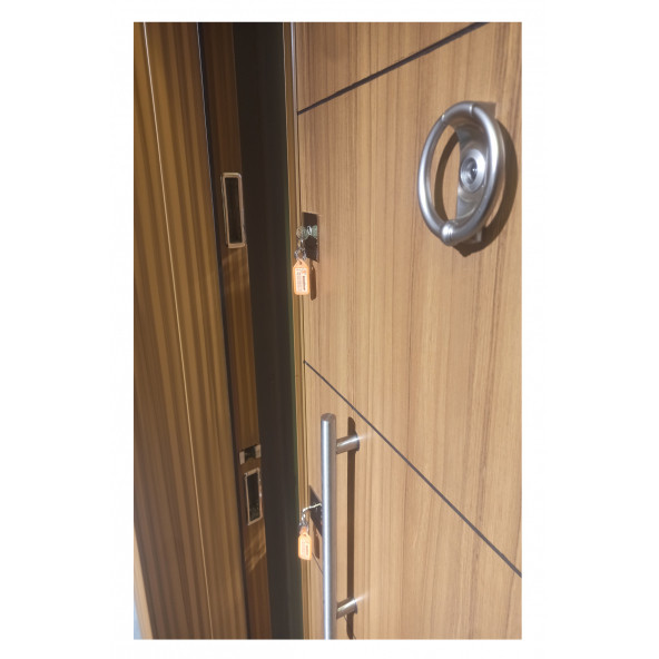 TEZ-2660 ABD Eskitme Kasalı Düz Model Daire Giriş Kapısı, Çelik Kapı - 3
