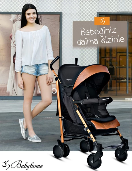 Baby Home 107 Clark Tam Yatar Alüminyum Bilyeli Teker Baston Bebek Arabası - 5