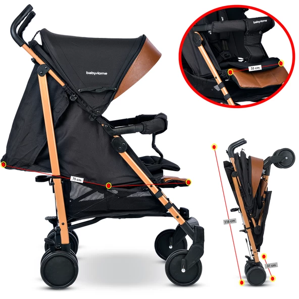 Baby Home 107 Clark Tam Yatar Alüminyum Bilyeli Teker Baston Bebek Arabası - 6