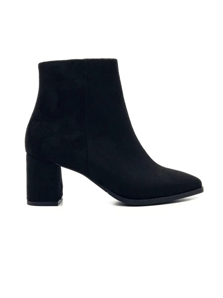 Potinonline 1445 Kadın Kalın Topuk Sivri Burun Kısa Bot - 9