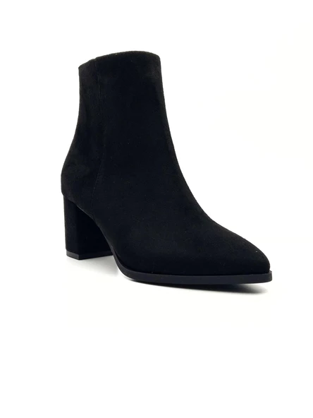 Potinonline 1445 Kadın Kalın Topuk Sivri Burun Kısa Bot - 10