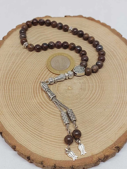 Bronzit Taşı 33lük Tesbih 6mm (3930) - Resim 6