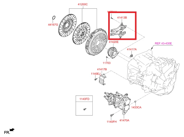Debriyaj Çatalı Accent Blue / İ-30 / Tucson / Elantra / Kona / Sportage / Ceed 7 İleri - Resim 2