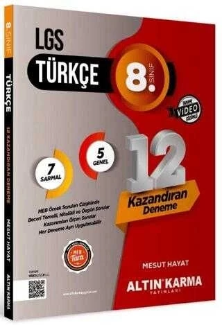 Altın Karma Yayınları 2024 8. Sınıf LGS Türkçe 12`li Sarmal Deneme