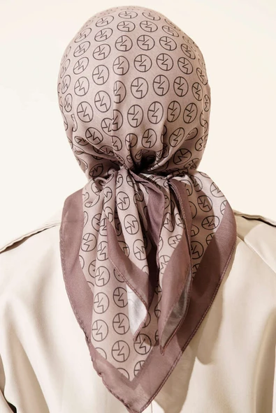 MK Desen Soft Eşarp Vizon - Resim 3