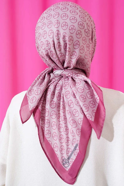 MK Desen Soft Eşarp Fuşya - Resim 3