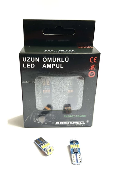 T10 DİPSİZ PARK PLAKA LAMBASI AMPÜLÜ 15 LEDLİ CAN BUS TURUNCU ürün görseli