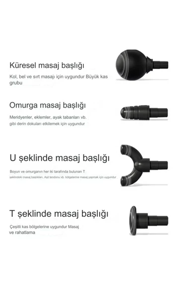 HAMS105 Büyük Masaj Tabancası Profesyonel 6 Modlu Taşınabilir Masaj Tabancası Hızlı Titreşimli - 5