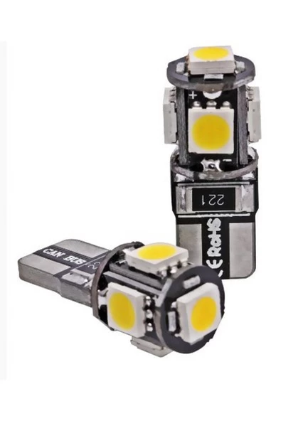 LED AMPÜL 12V.5 Lİ SMD 5050 CANBUS ÇAKAR B.DİPSİZ